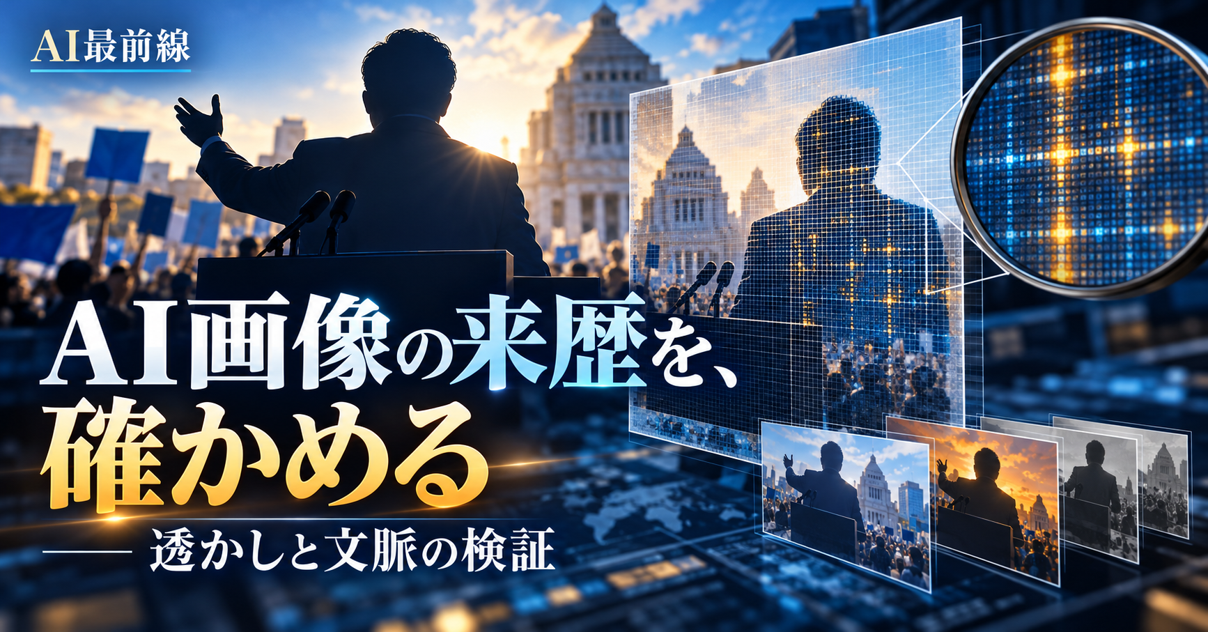 選挙のAI画像をどう検証するか。透かし、発信主体、文脈