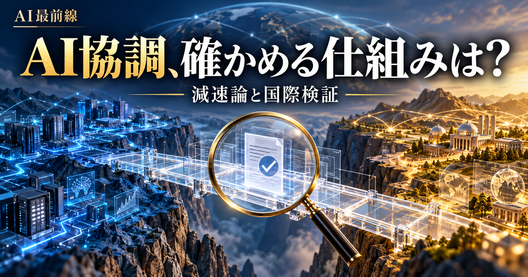 AIの国際協調は何を確かめるか。中国と減速論の検証条件