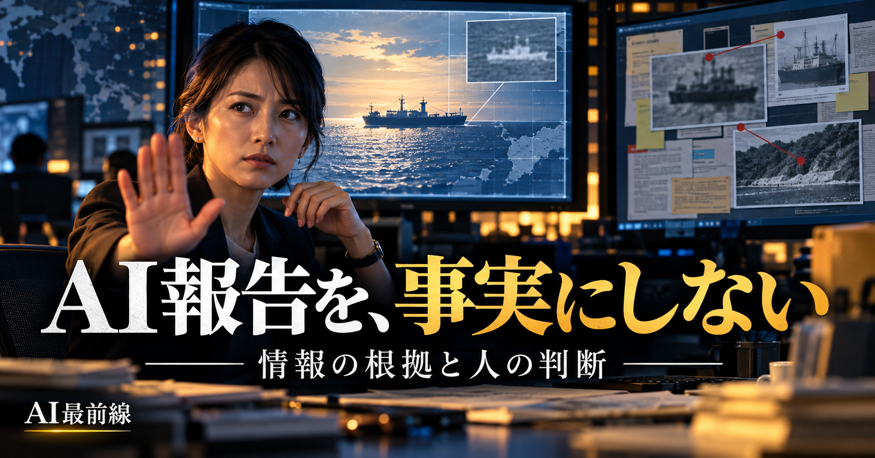 AIの誤った情報報告が作戦準備へ。根拠をたどる手順を考える