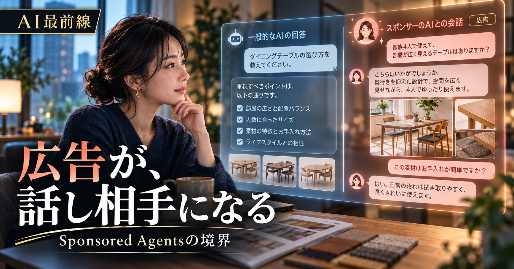 ChatGPTのSponsored Agents。広告との対話と購入権限を分ける