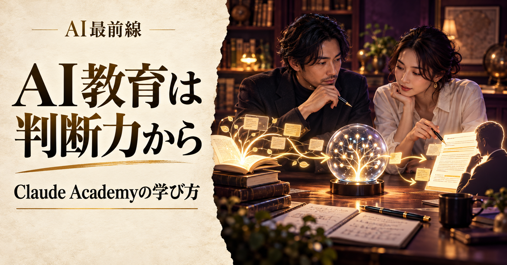 Claude Academyの教育方針、操作から判断力の学習へ