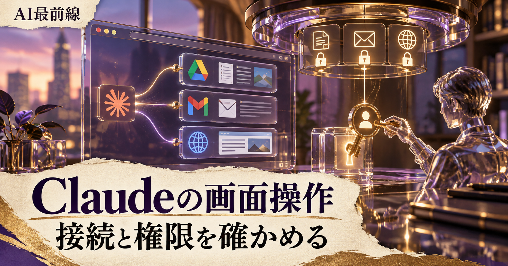 Claudeの画面操作、コネクタ優先とアプリ権限を確かめる