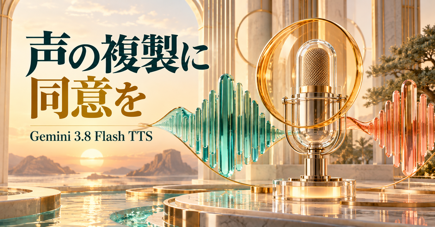 Gemini 3.8 Flash TTSの声の複製。同意の録音と保存、価格の条件