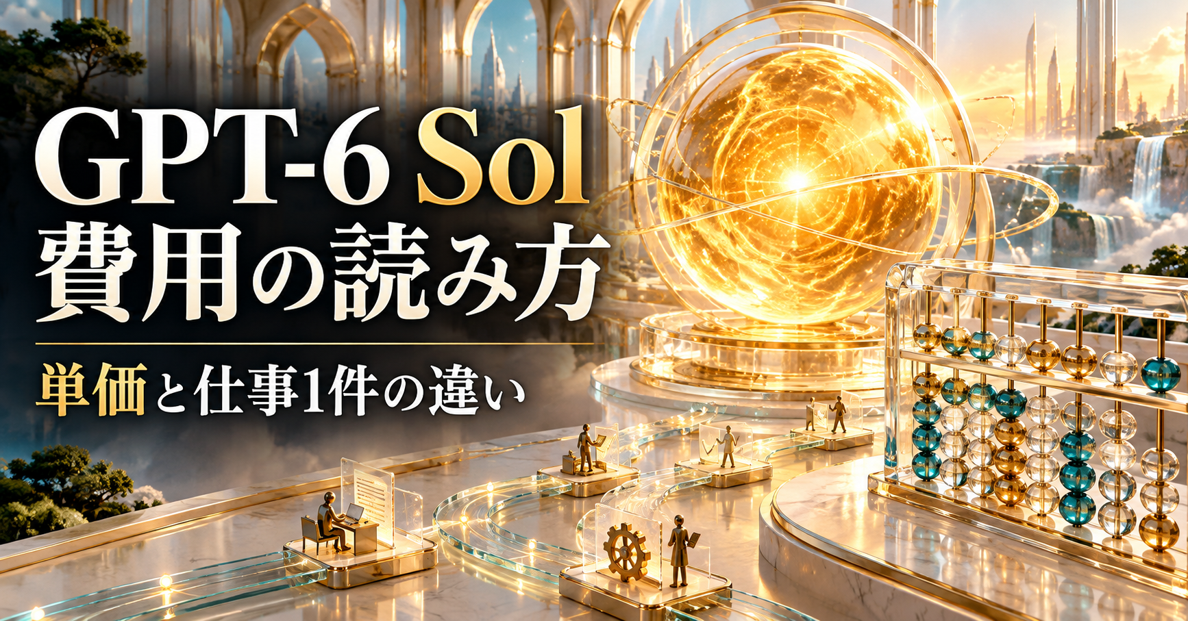 GPT-6 Solの半額を読み解く。単価と一件の仕事の費用はどう違うか