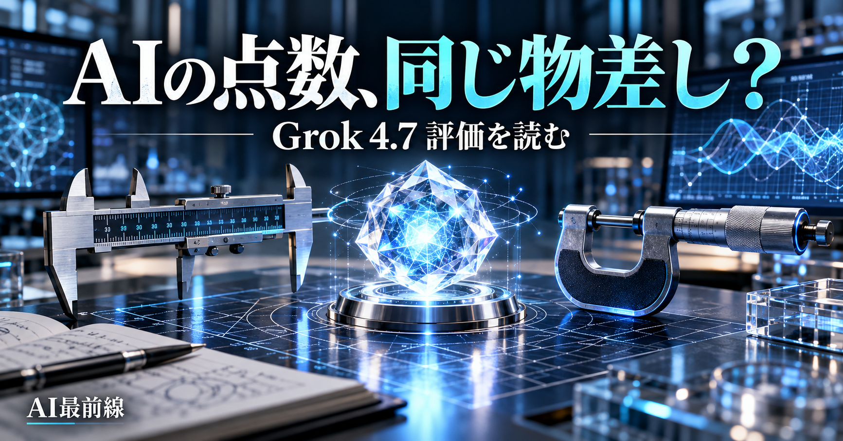 Grok 4.7の評価を読む。ベンチマークの版と推論設定で変わる数字