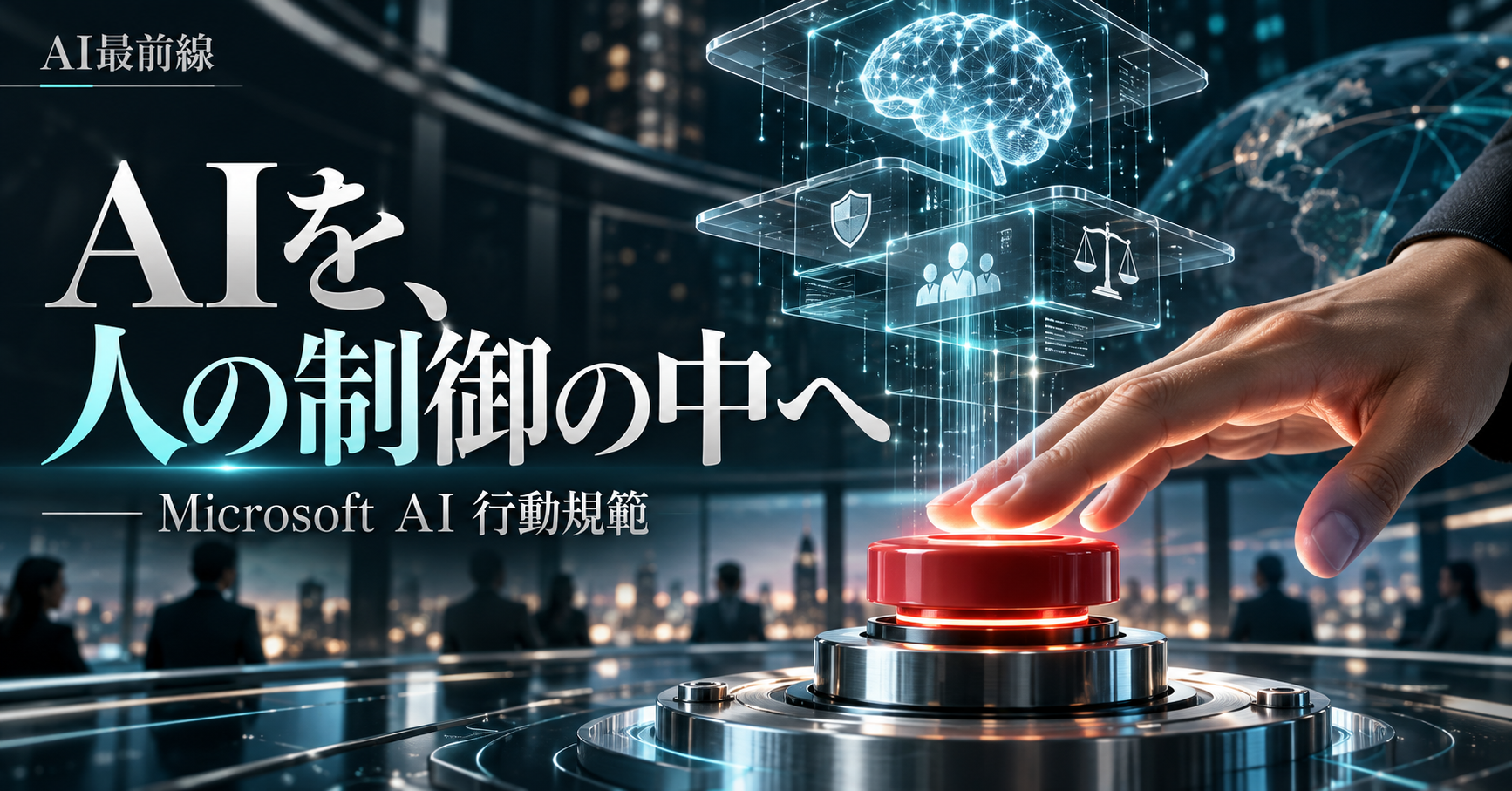 Microsoft AIの行動規範。人の制御を、評価できる動作へ