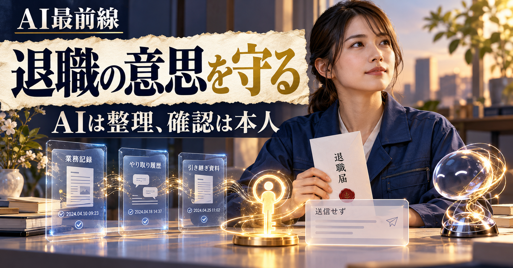 退職の意思をAIで整理する。記録・送信確認・専門家への引き継ぎ