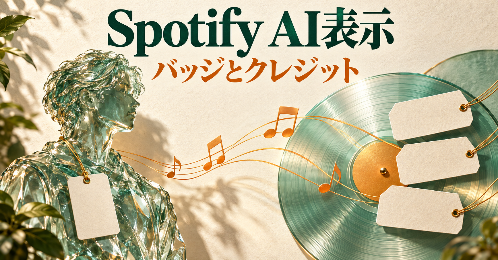 SpotifyのAI表示は二つある。バッジと楽曲クレジットを分けて読む