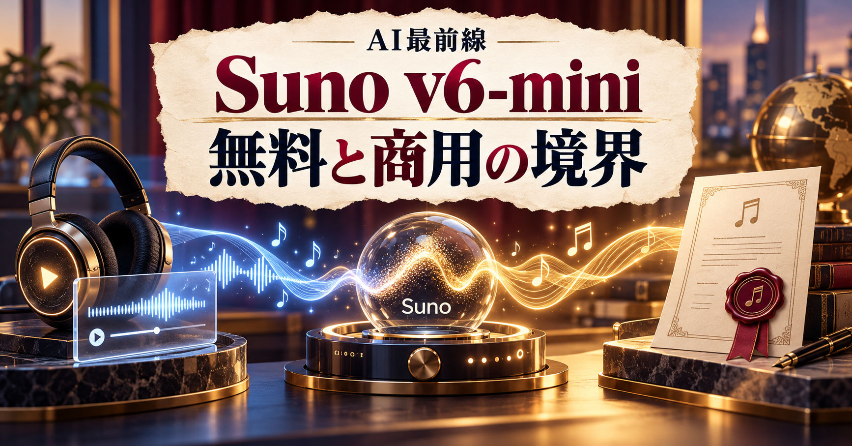 Suno v6-mini、無料で生成できる音と商用利用の境界