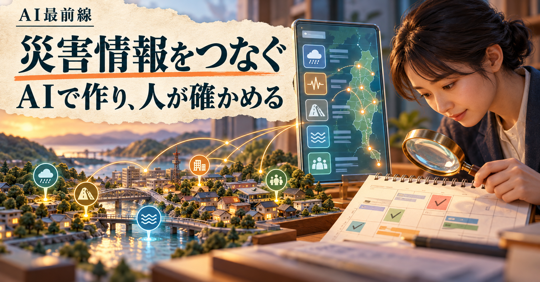 八代の災害情報サイト、AIで作り人が確かめる運営の分担